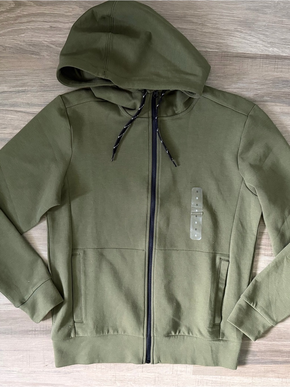 GAP Olive Green Full-Zip Hooded Performance Jacket